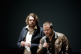 Florian Borchmeyer und Milo Rau; Foto: © Evelin Frerk