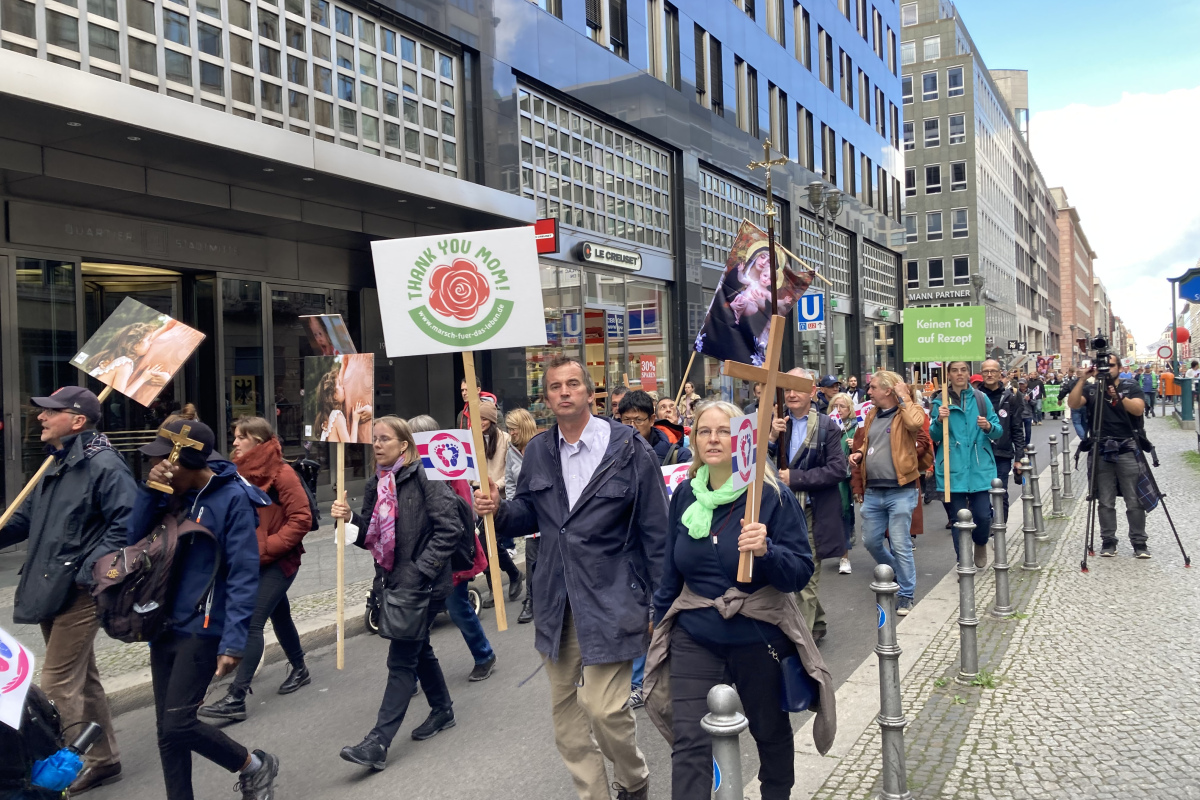 Teilnehmer des "Marschs für das Leben"