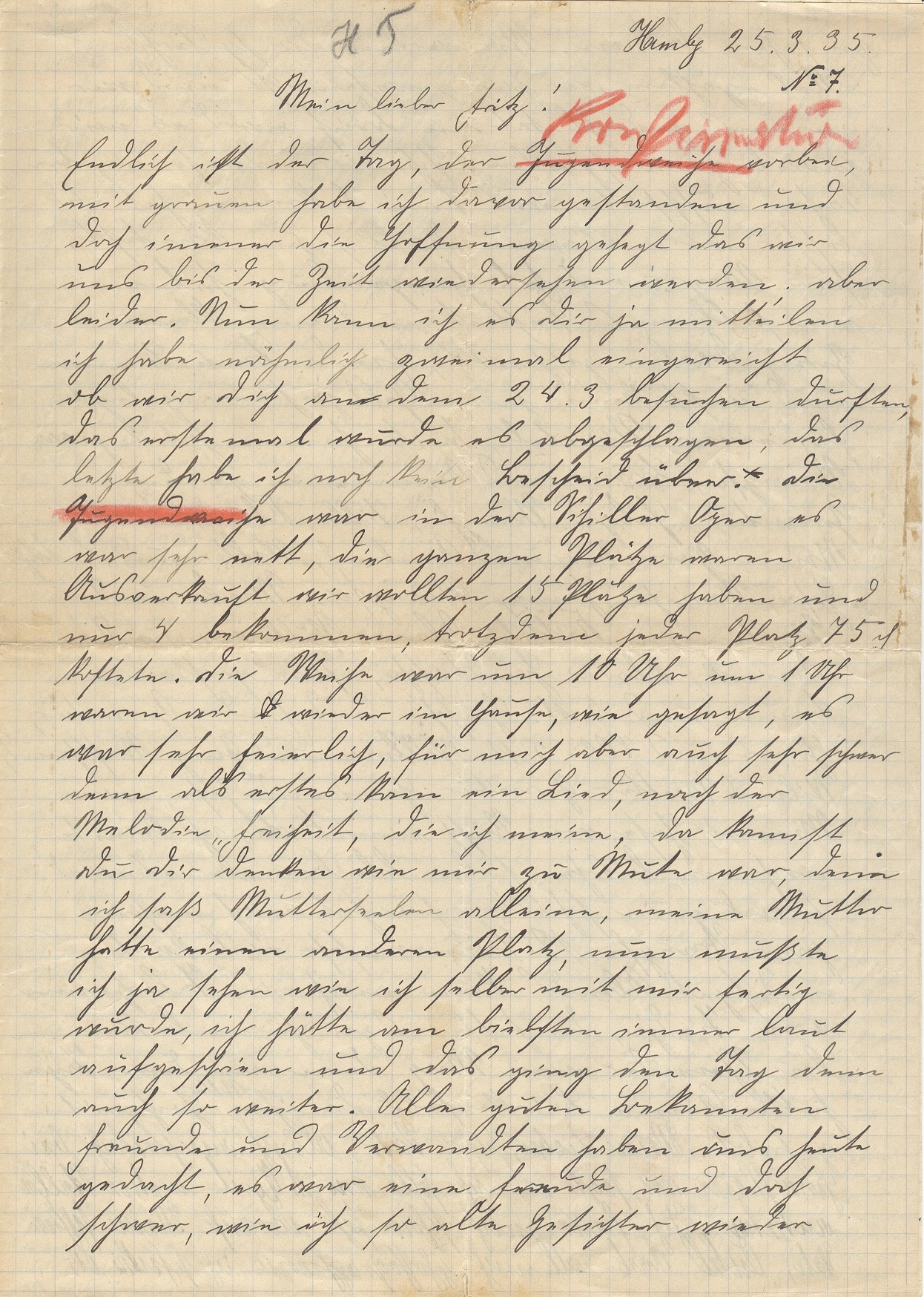 Brief von Fritz von Hacht, Foto: © Arbeitsgemeinschaft Jugendweihe in Hamburg