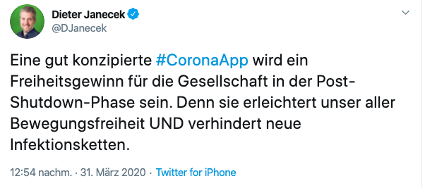 Quelle:&nbsp;https://twitter.com/DJanecek/status/1244941014156132353