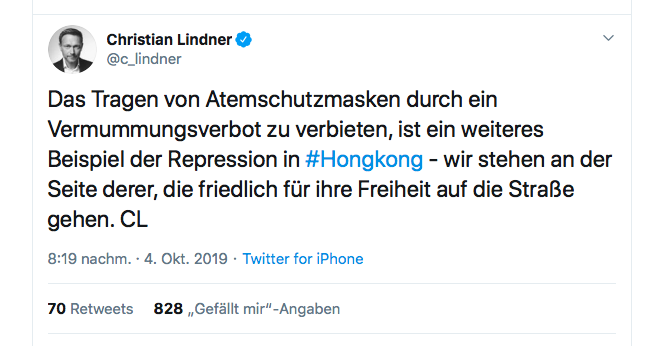 Tweet von Lindner