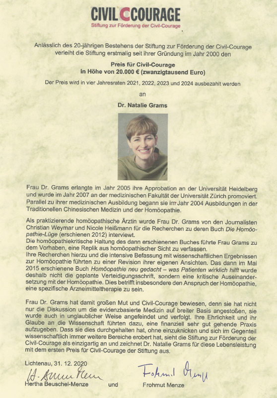Preis für Courage