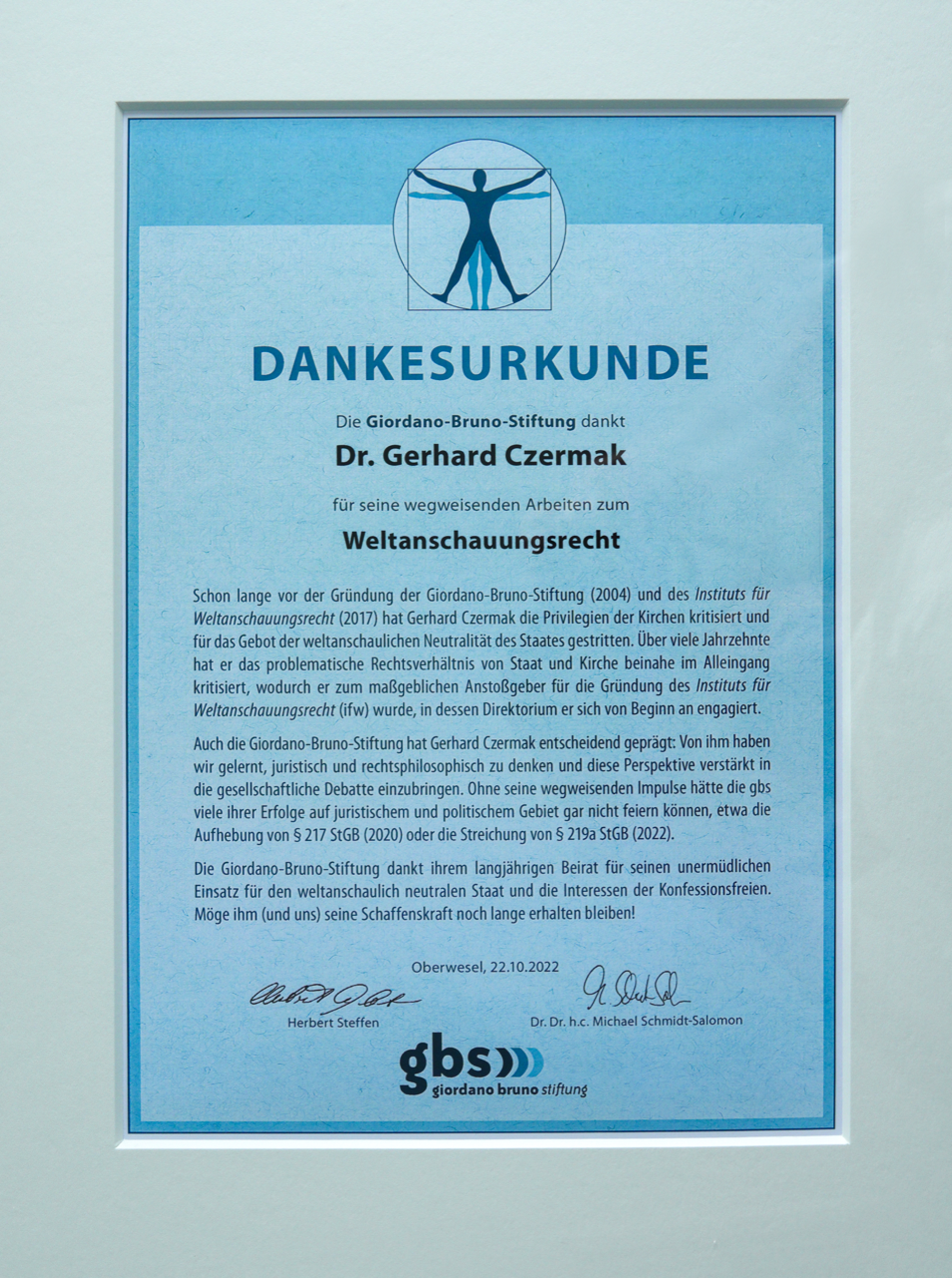 Dankesurkunde