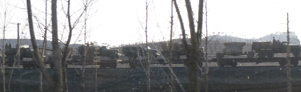 Militärzug in Nordkorea.