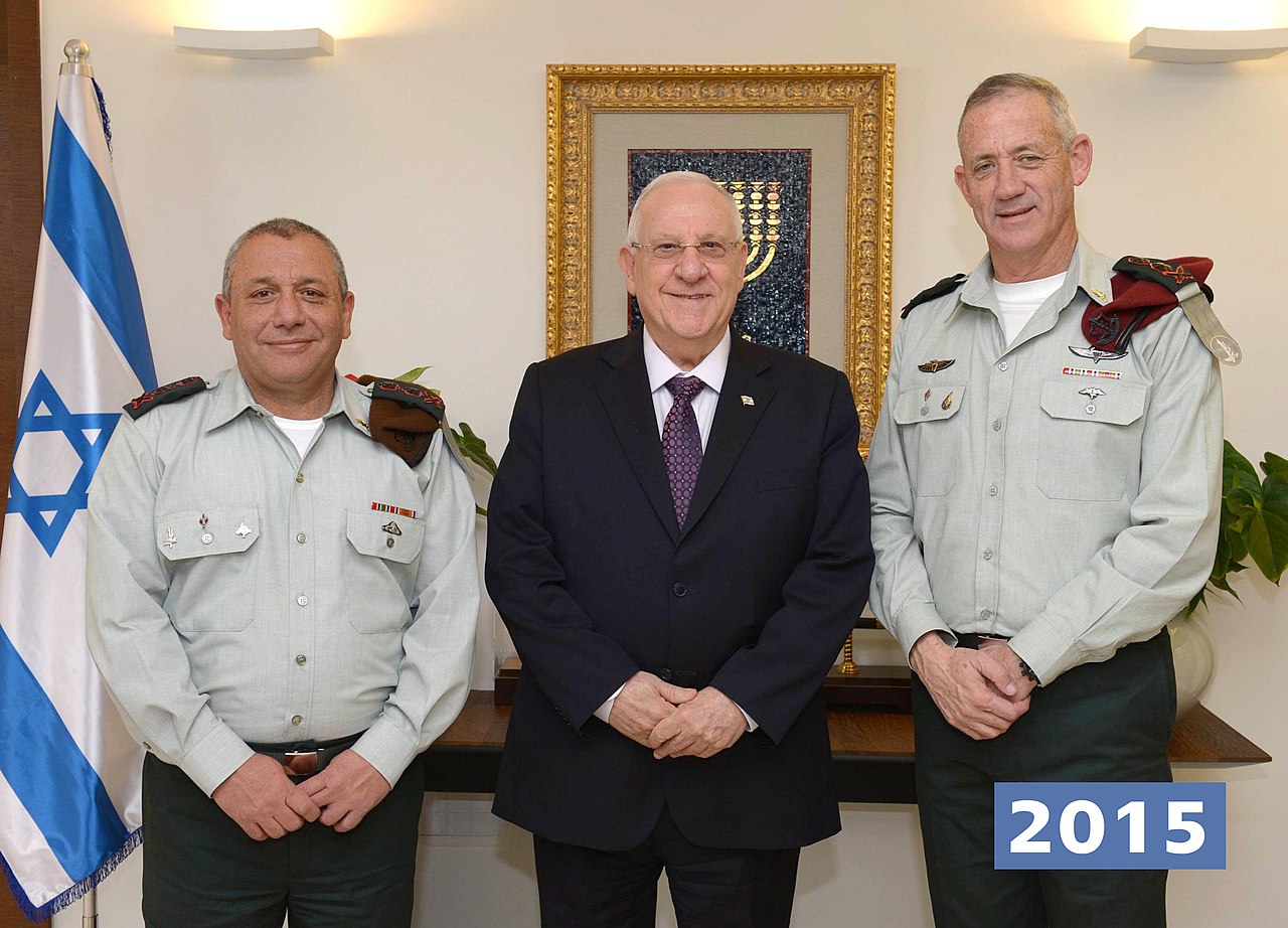Gadi Eizenkot, Reuven Rivlin, Benny Gantz, Foto: © IDF Spokesperson's Unit&nbsp;photographer, Wikipedia,&nbsp; IDF Spokesperson's Unit