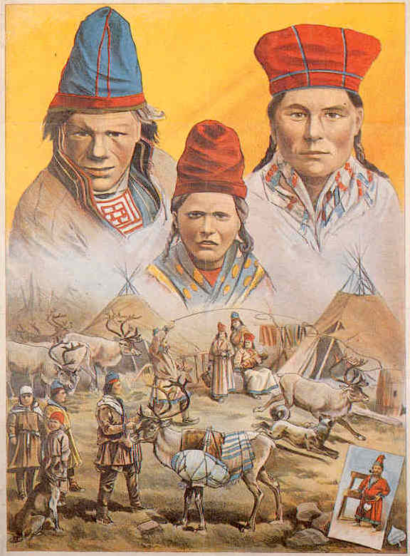 Adolph Friedländer: Plakat für eine Lappen-Völkerschau bei Carl Hagenbeck 1893/94