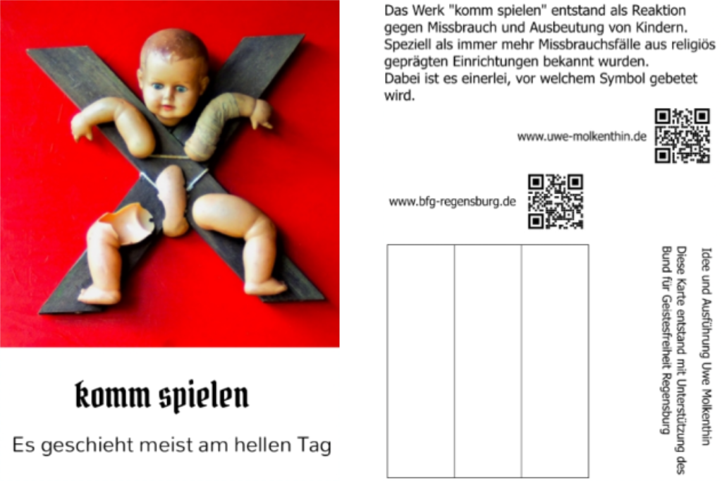 Kunstpostkarte "Komm spielen"