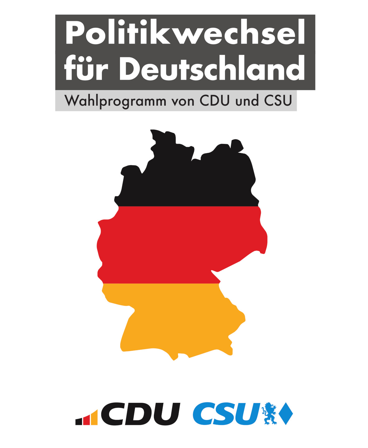 Wahlprogramm der Union (Deckblatt)