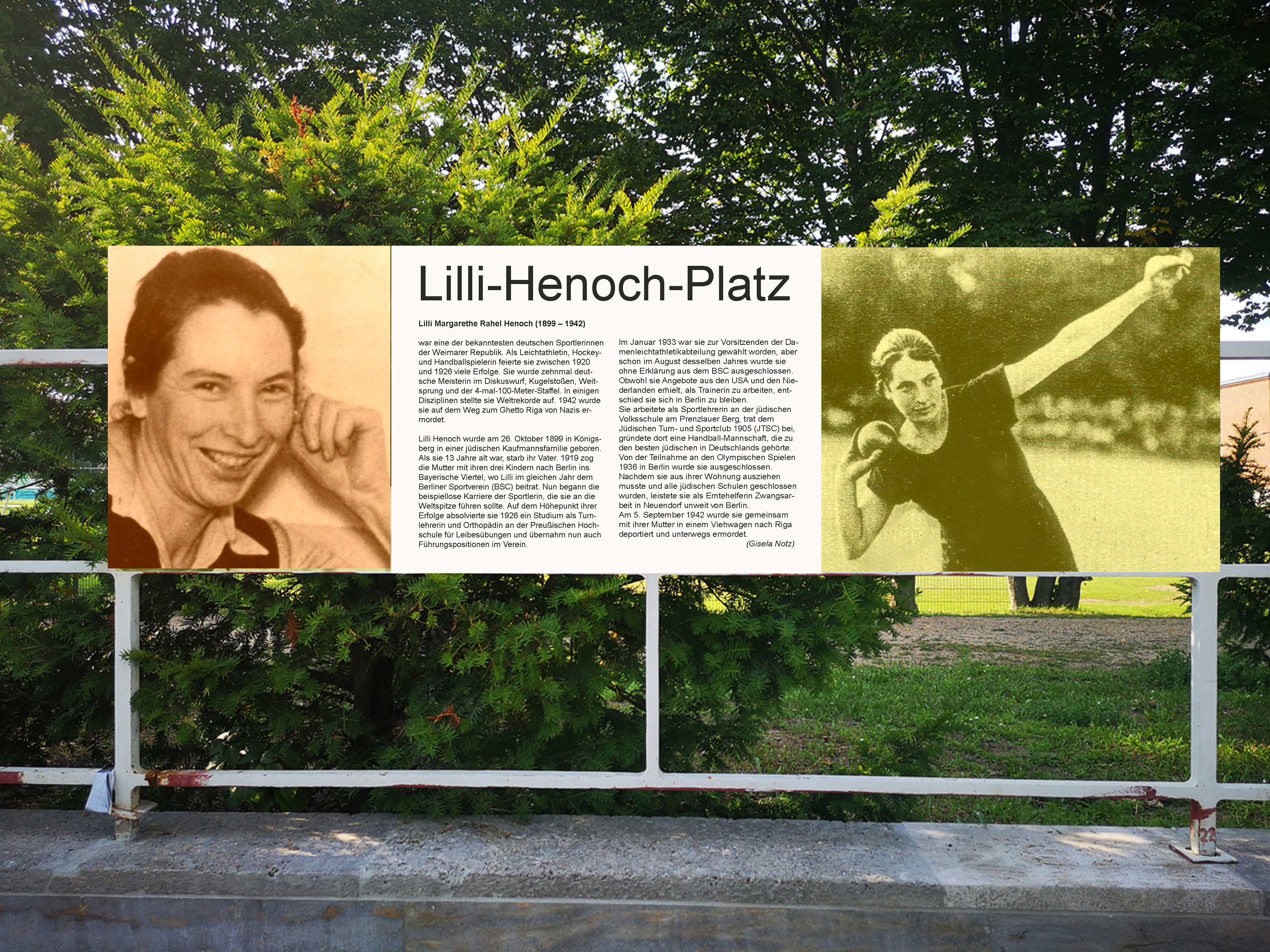 Fotomontage für den Hindenburgplatz im Berliner Olympia-Park