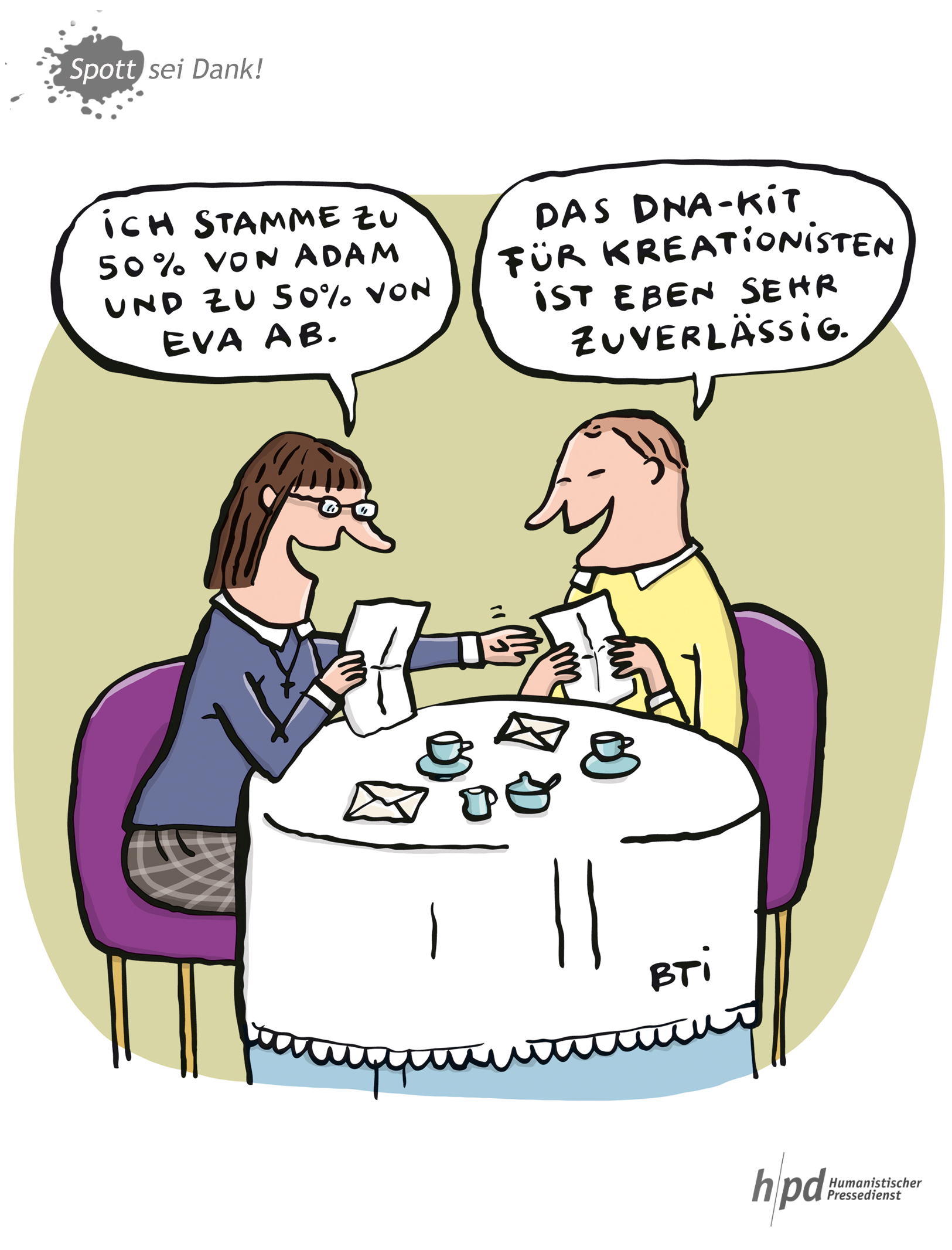 Wie eine kreationistische DNA-Analyse aussähe, zeigt uns heute Bettina Schipping.