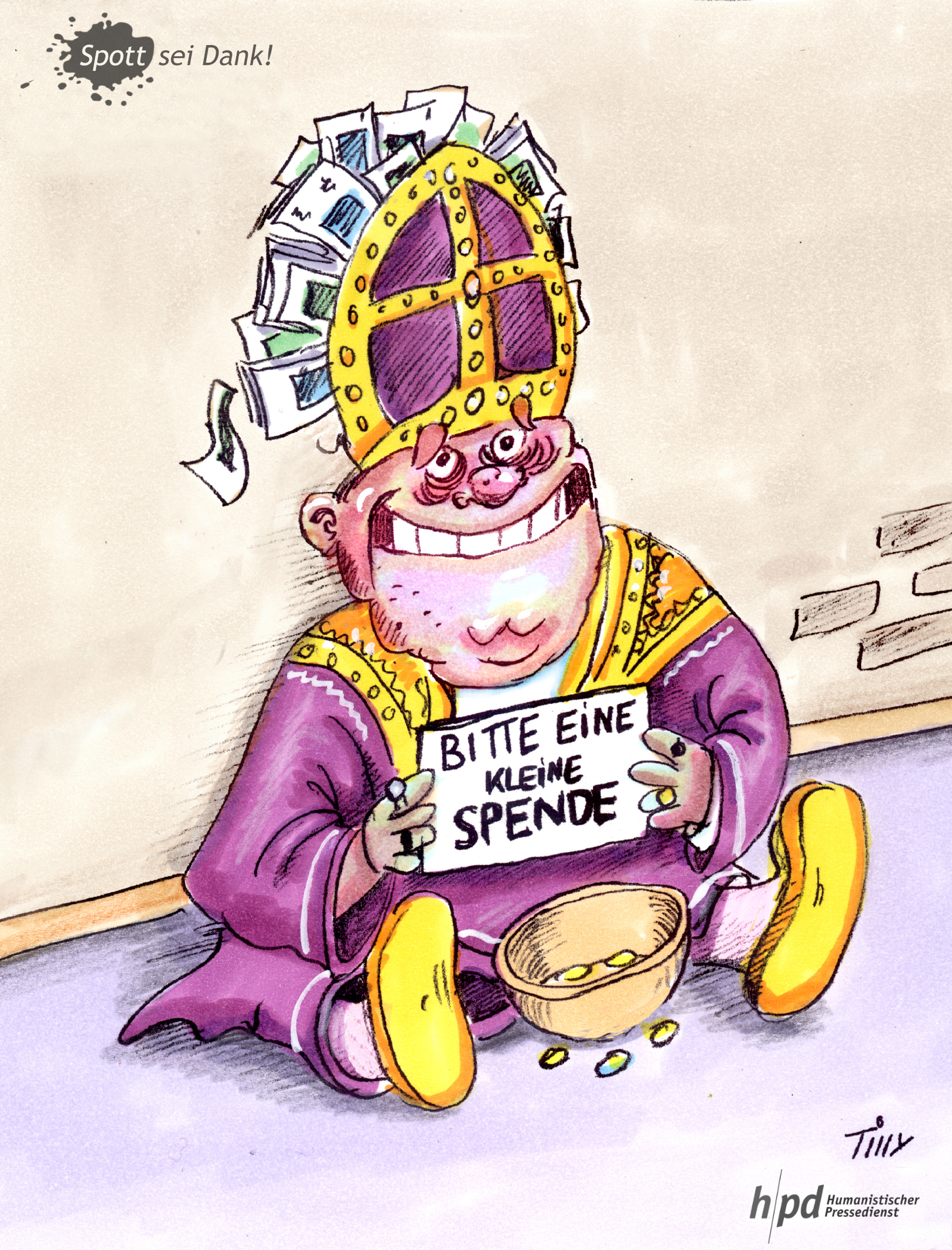 Jacques Tilly über die bettelarme reiche Kirche.
