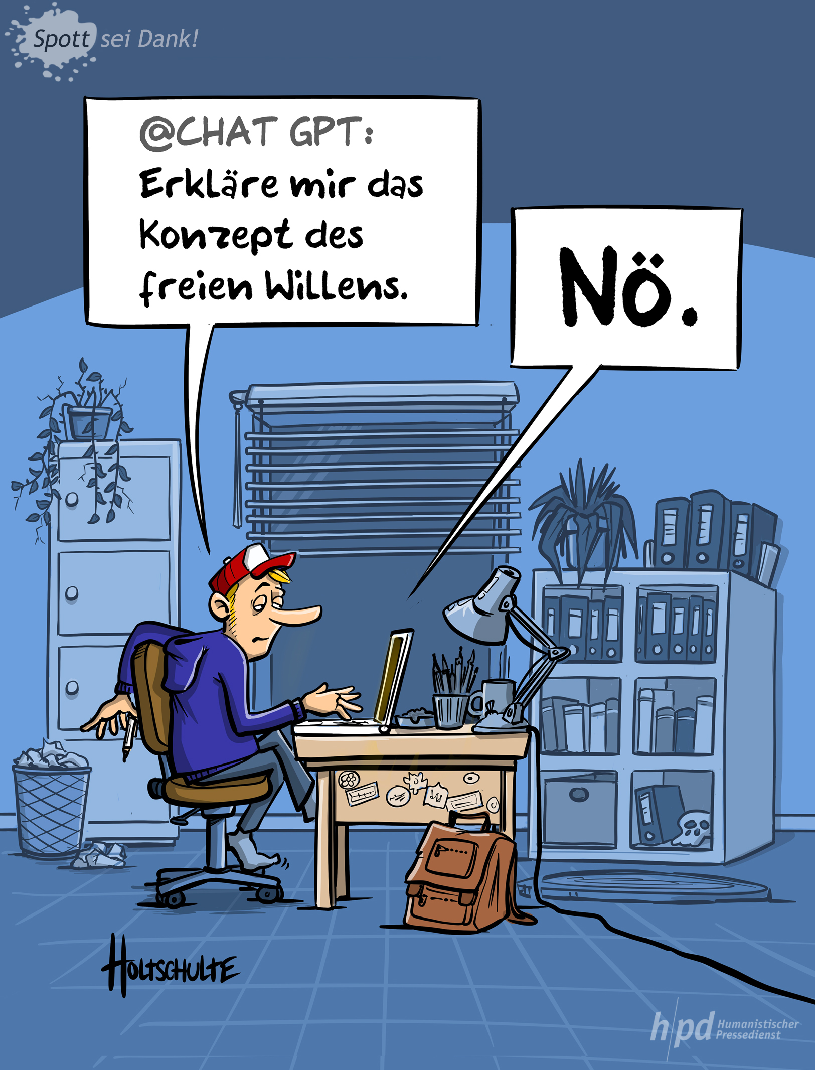 Was passieren würde, wenn künstliche Intelligenz tatsächlich intelligent wäre, hat sich Michael Holtschulte überlegt.
