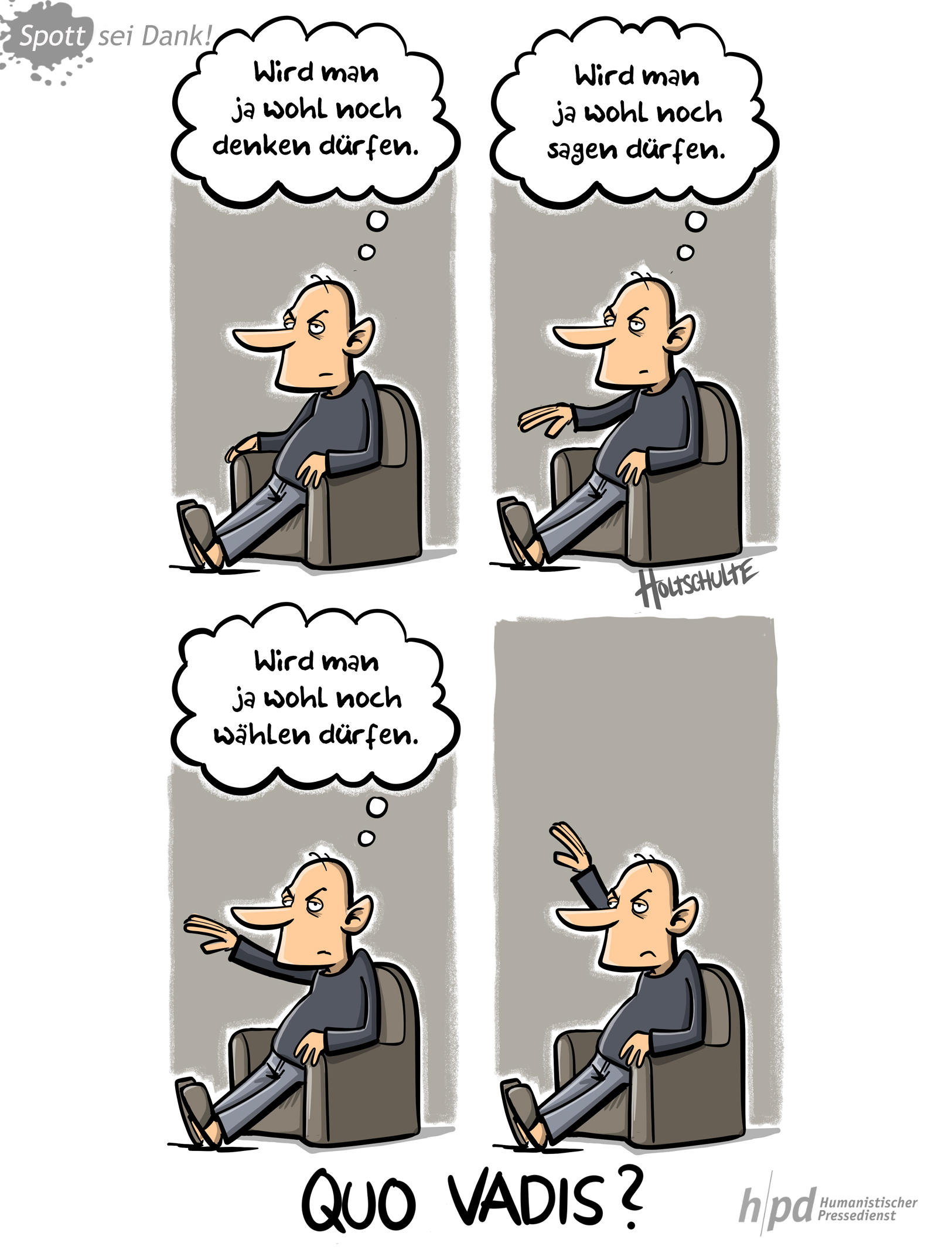 Die erstplatzierte Karikatur von Michael Holtschulte