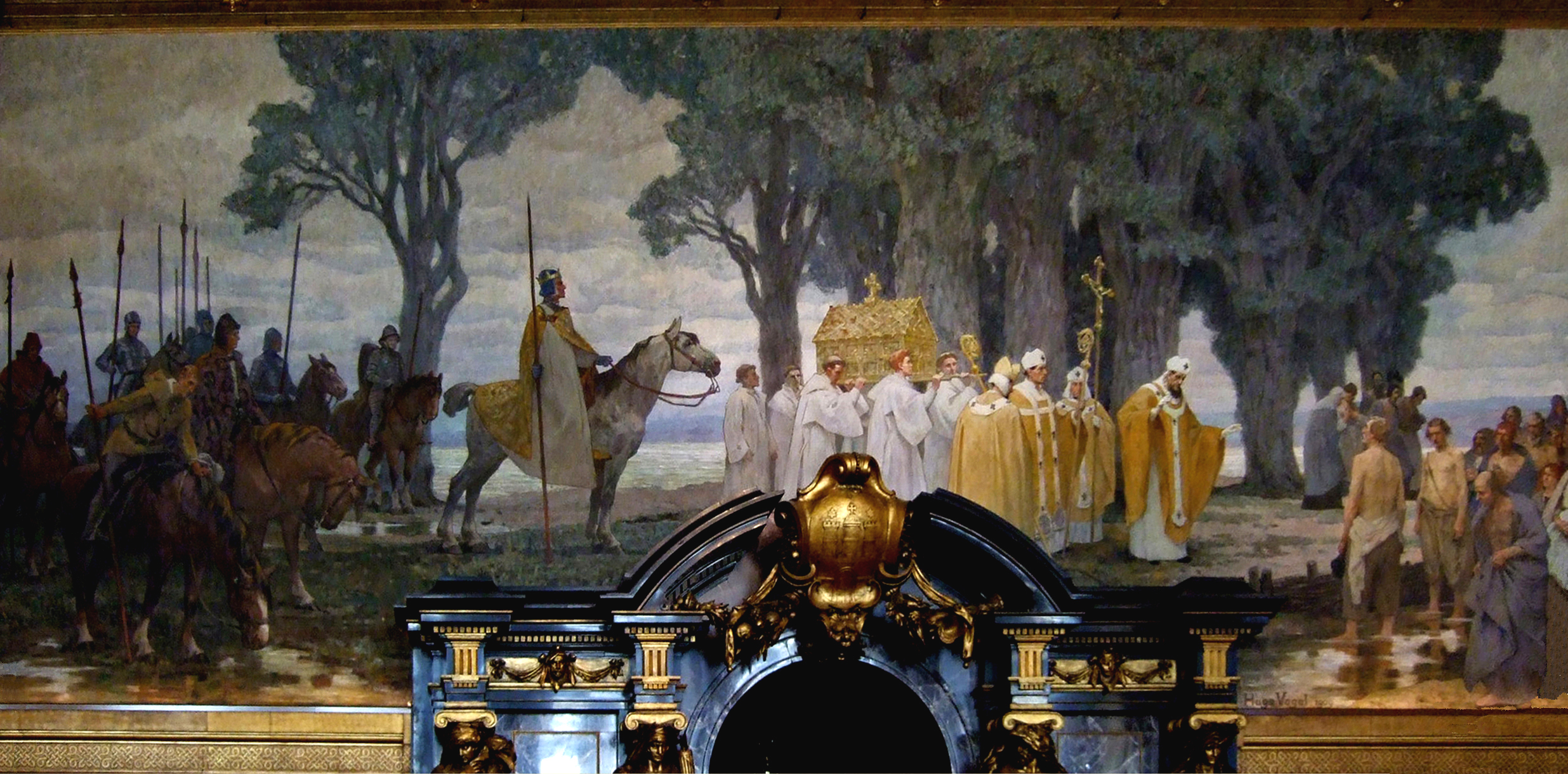 Gemälde im Festsaal des Hamburger Rathauses