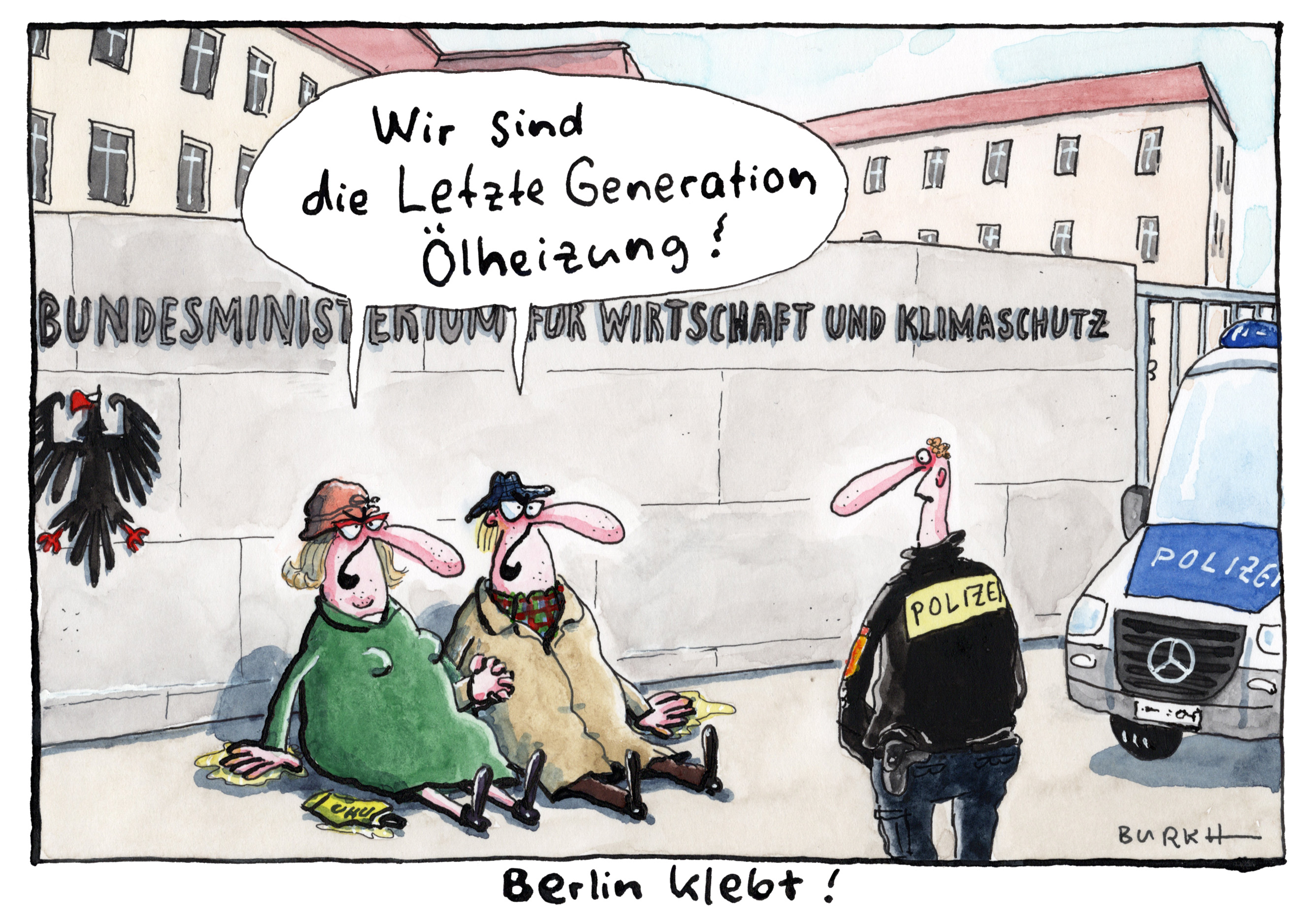 Zweiter Preis für die "Letzte Generation Ölheizung" von Burkhard Fritsche
