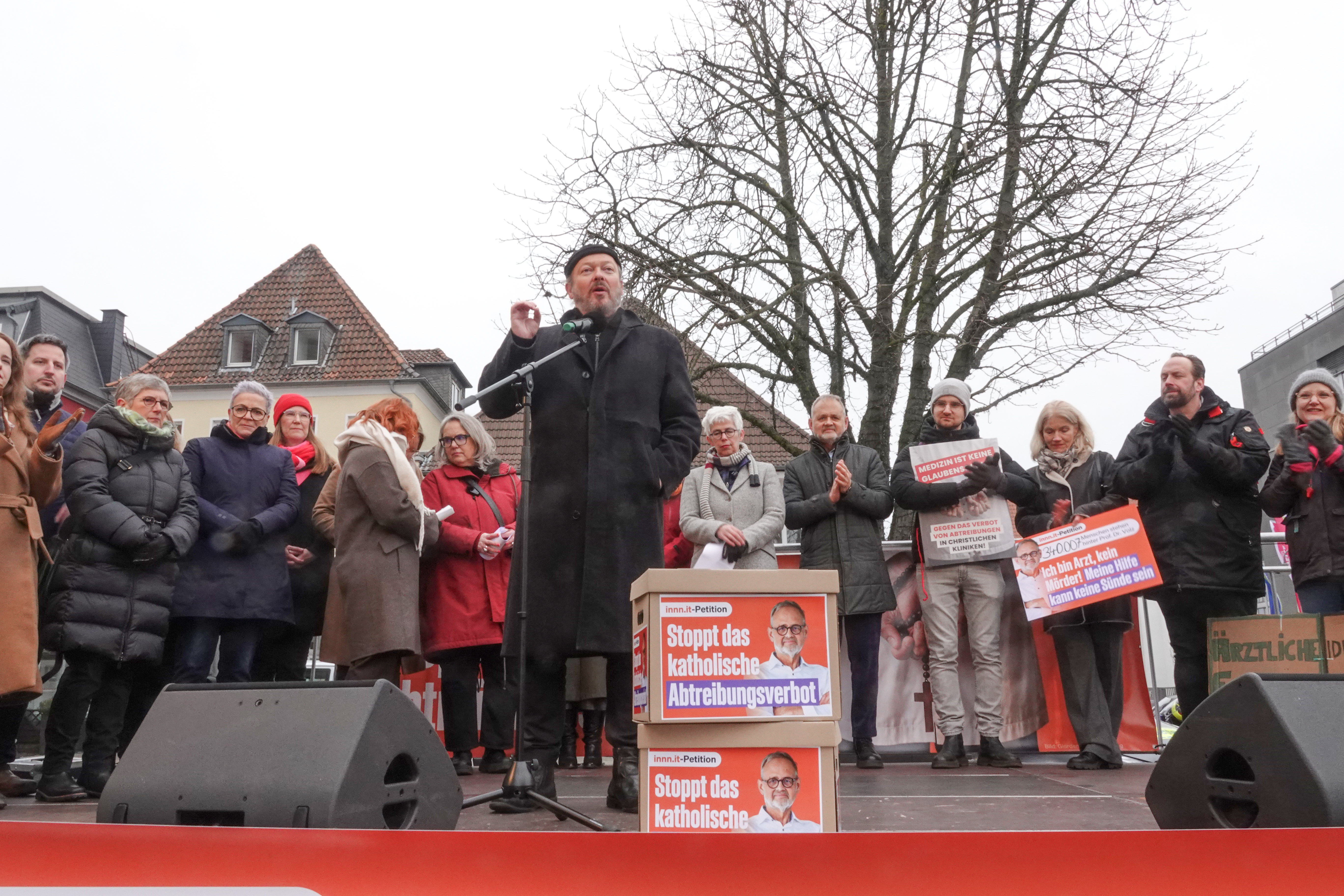 Michael Schmidt-Salomon bei der Demo in Hamm