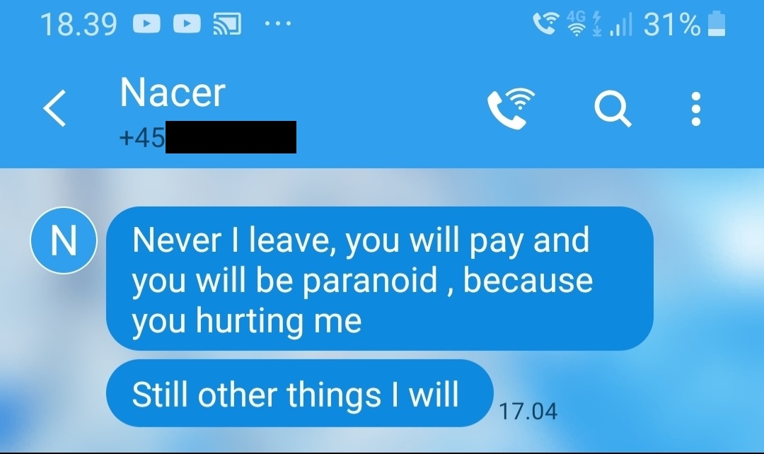 Screenshot von Nachrichten Nacer Amaris