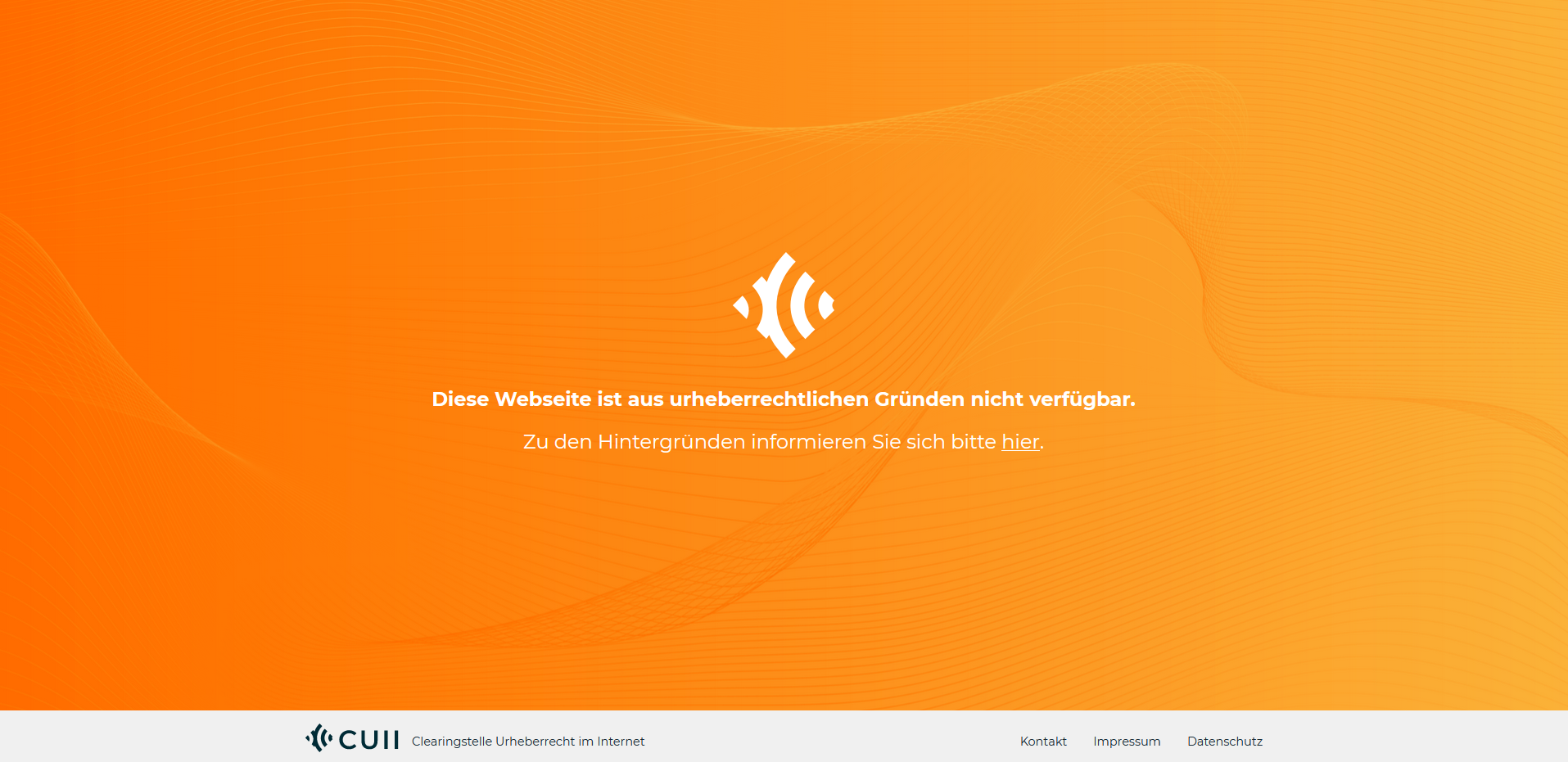 Sperrmeldung der CUII