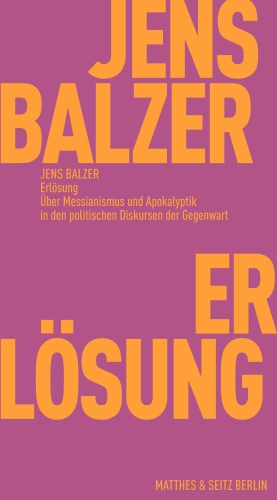 Buchcover Jens Balzer "Erlösung"