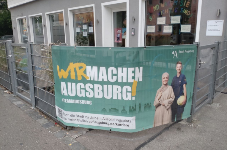 Transparent der Stadt Augsburg