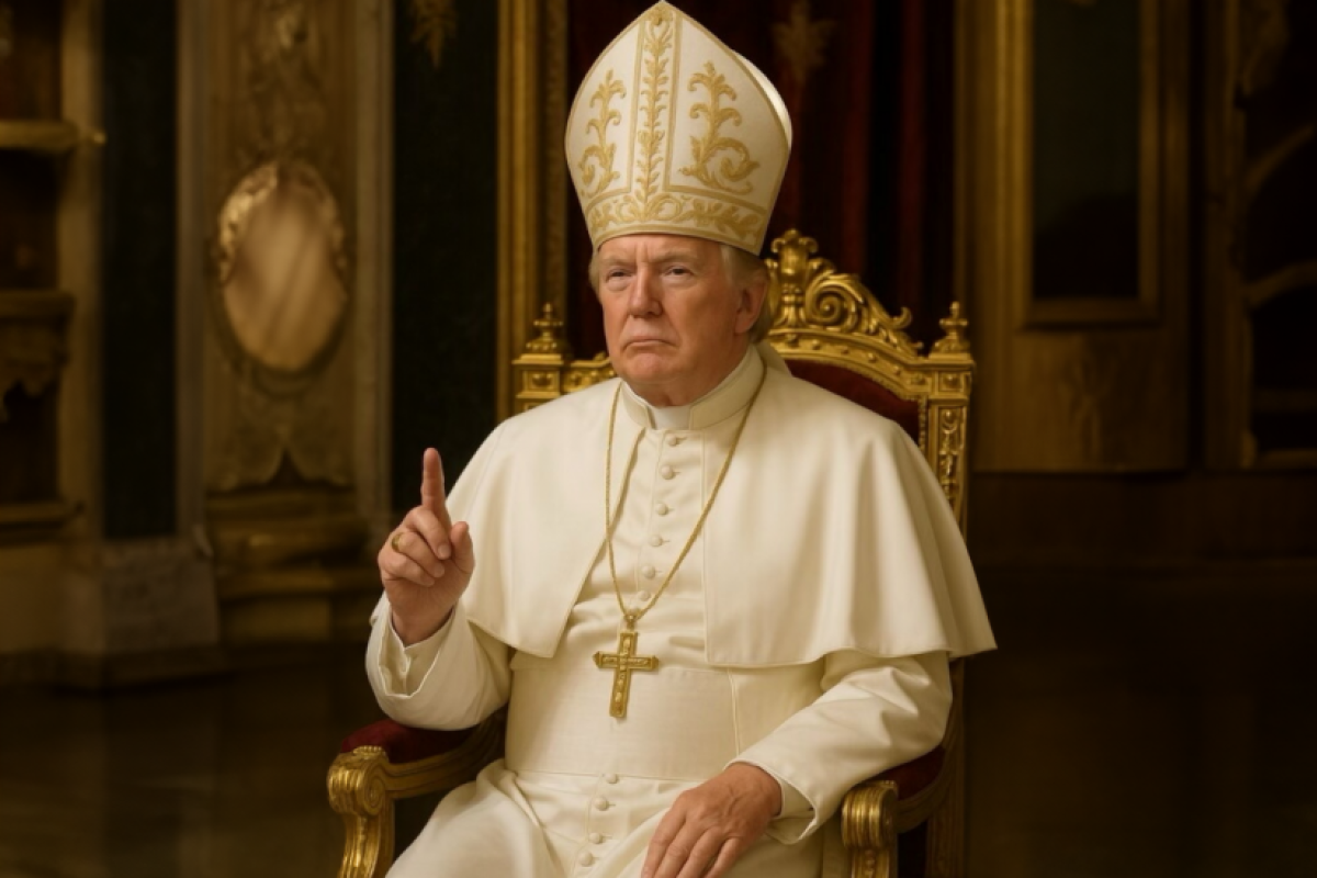 Donald Trump als Papst 