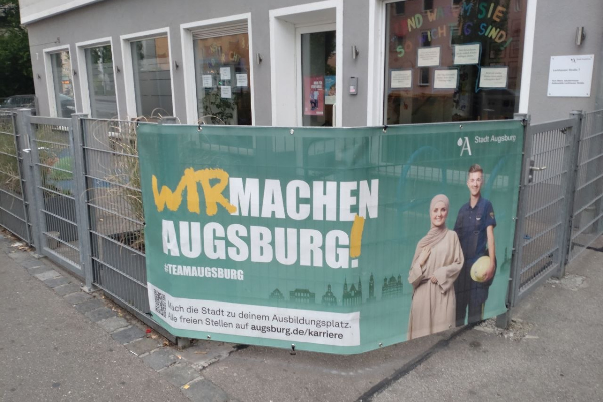 Transparent der Stadt Augsburg