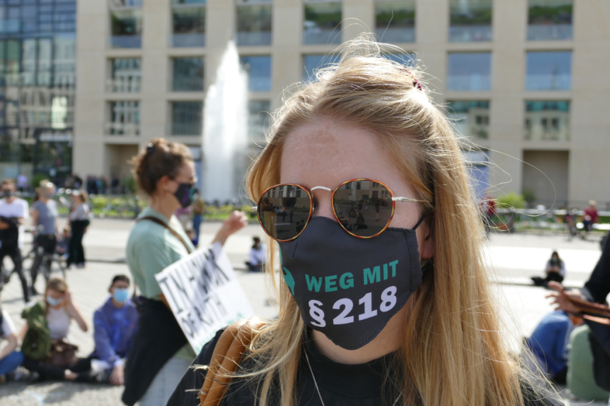 Auf der Kundgebung "Leben und Lieben ohne Bevormundung" am 19. September 2020 in Berlin