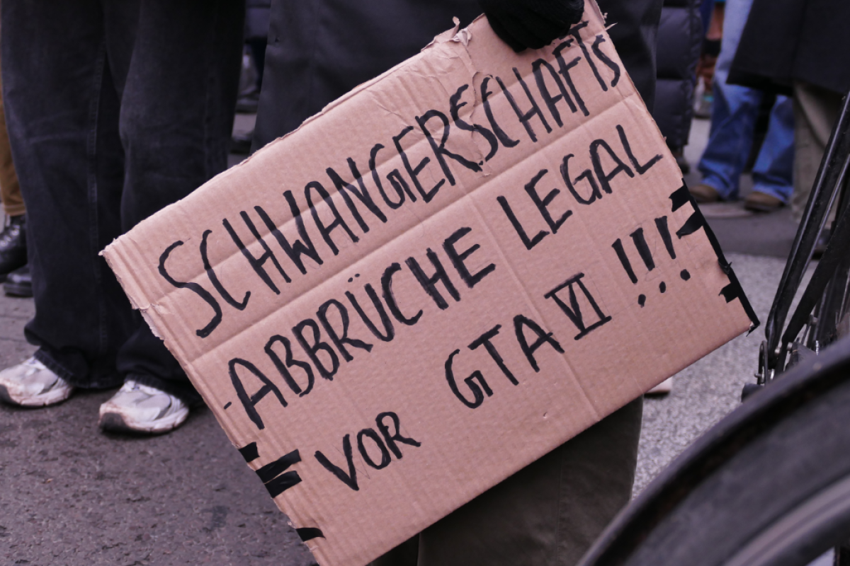 Schild auf der Demonstration in Berlin