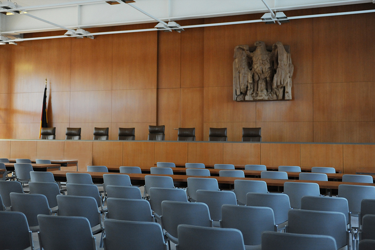 Saal im Bundesverfassungsgericht.