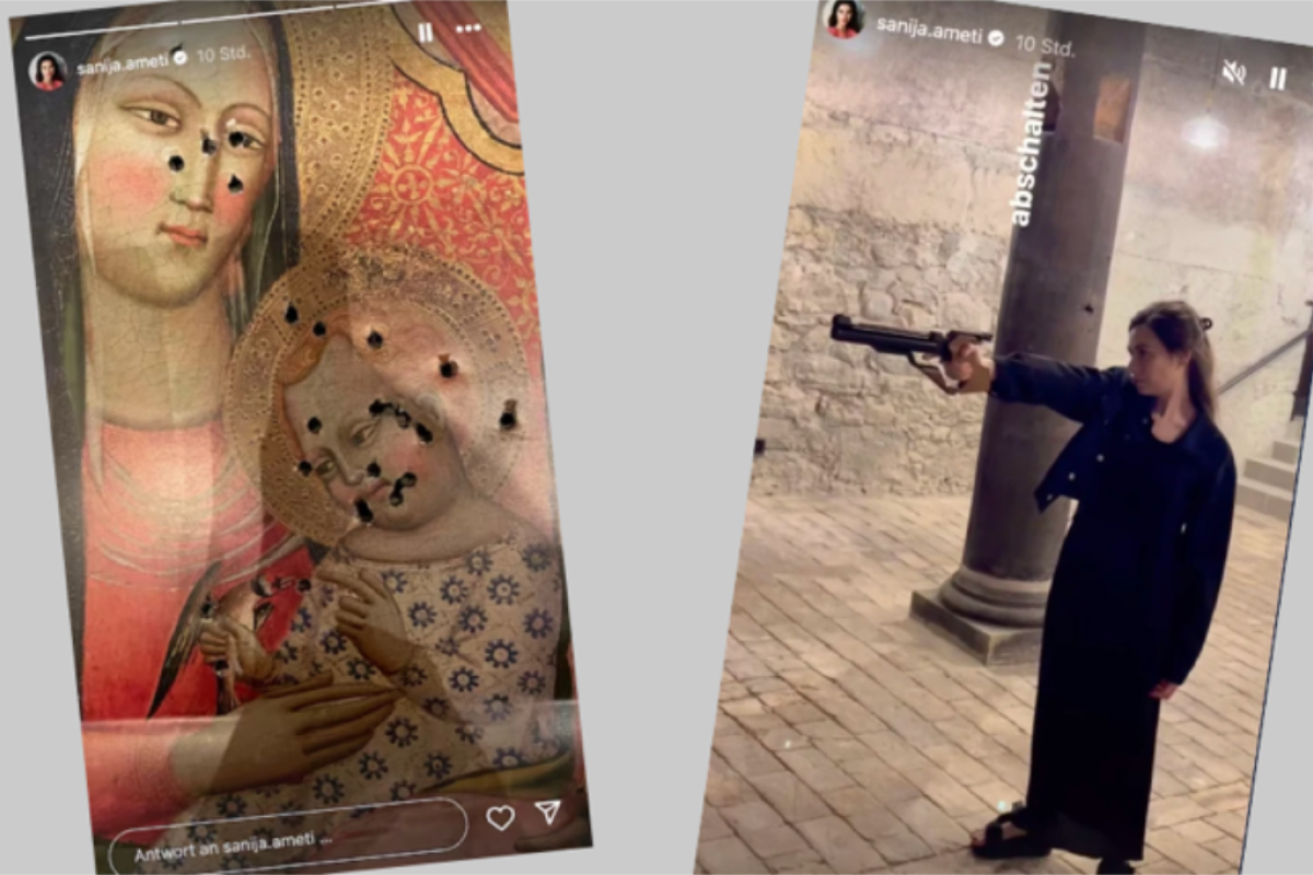 Die beiden Bilder, die Sanija Ameti auf Instagram veröffentlicht hatte