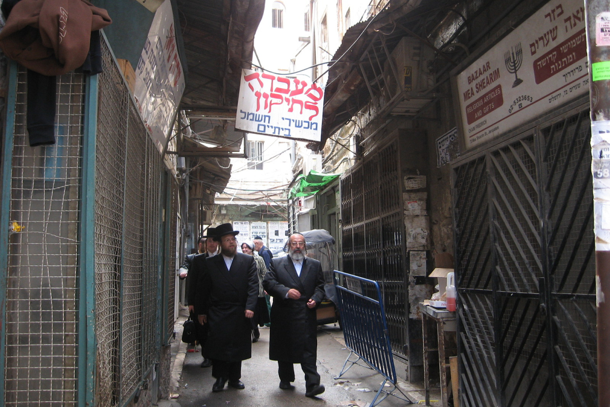 Ulraorthodoxe Juden im Jerusalemer Stadtbezirk "Mea Shearim"
