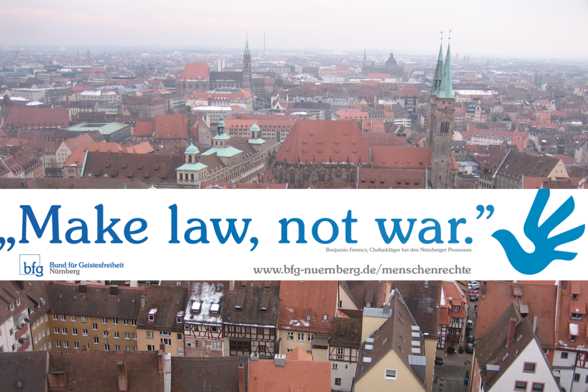 Banner über den Dächern von Nürnberg