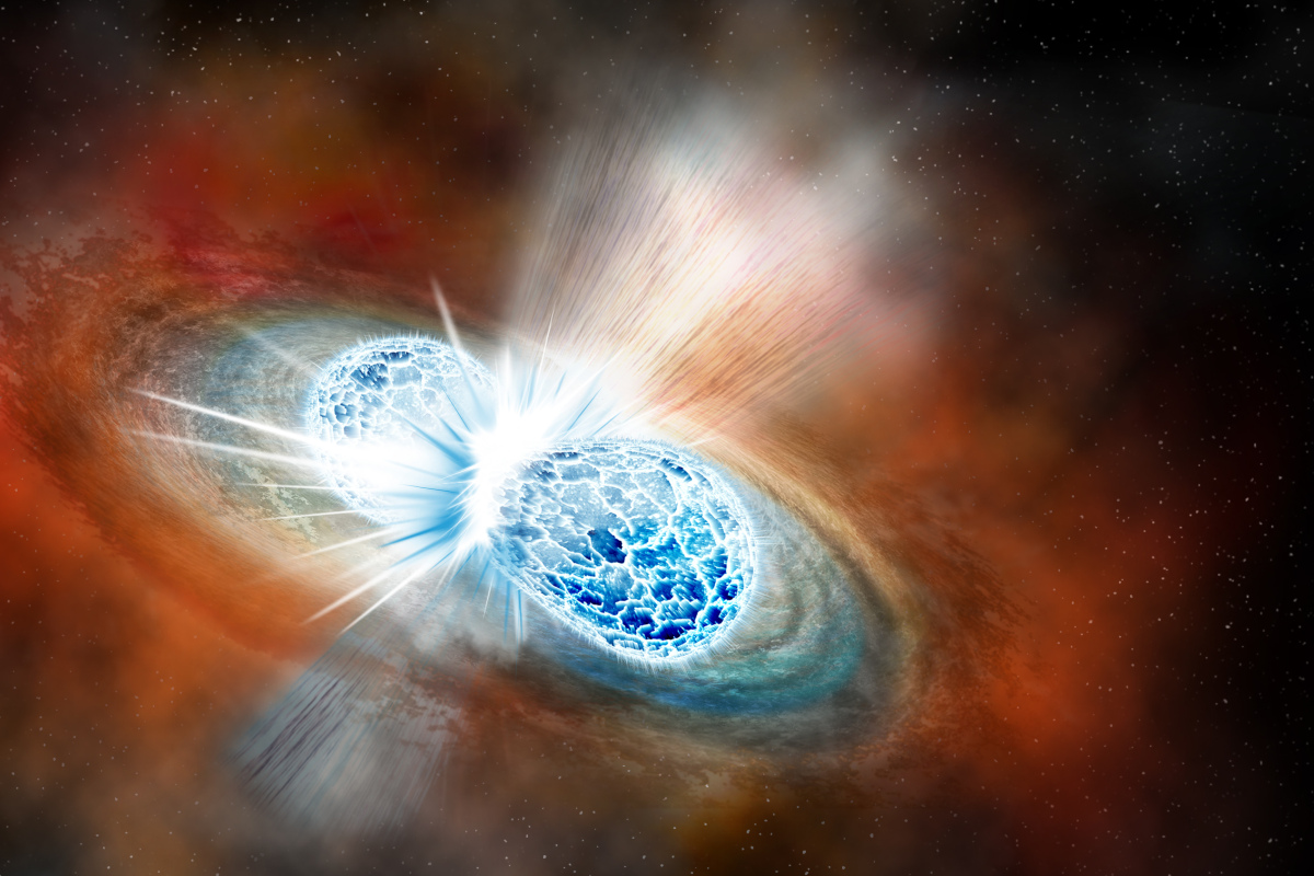 Kosmische Kollision: Wenn zwei Neutronensterne zusammenstoßen, bebt der Weltraum