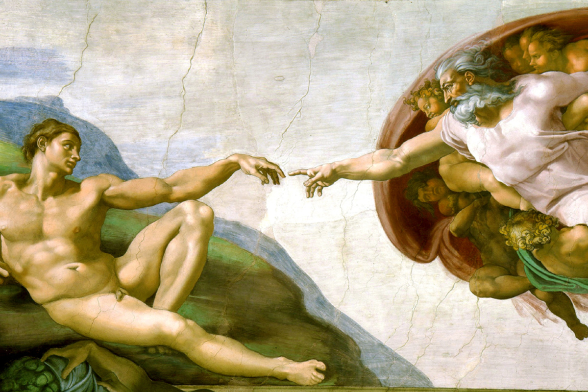 Die Erschaffung Adams (Michelangelo) (Ausschnitt)