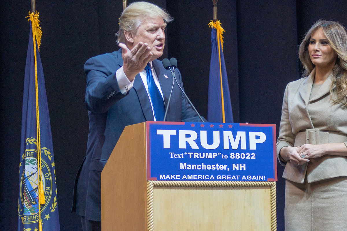 Donald und Melania Trump während des Wahlkampfes 2016