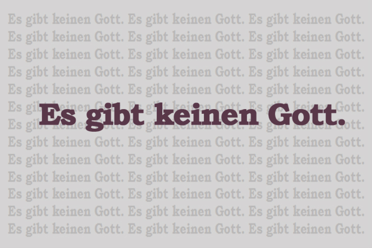 Es gibt keinen Gott