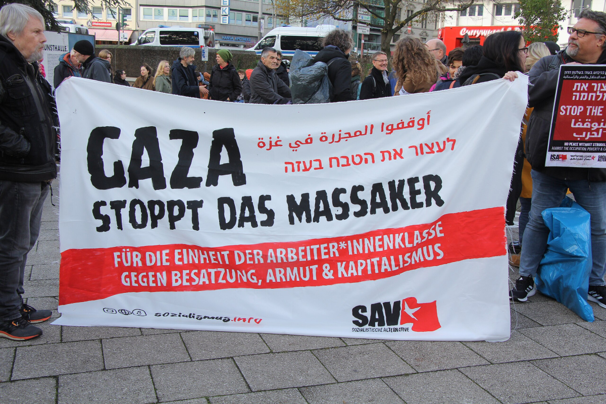Linke Demonstranten