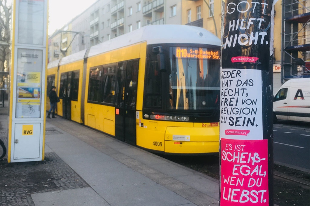 Aufkleber der HVD-Kampagne