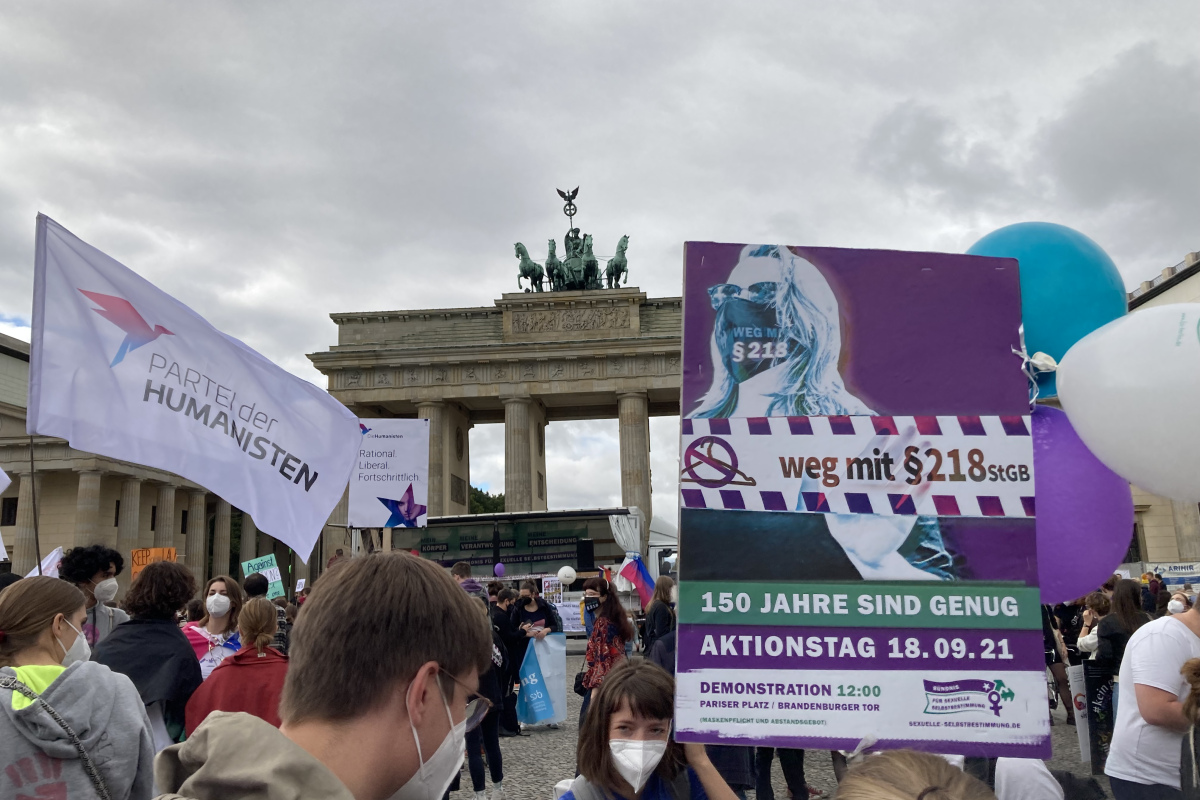 Demonstration des Bündnisses für sexuelle Selbstbestimmung