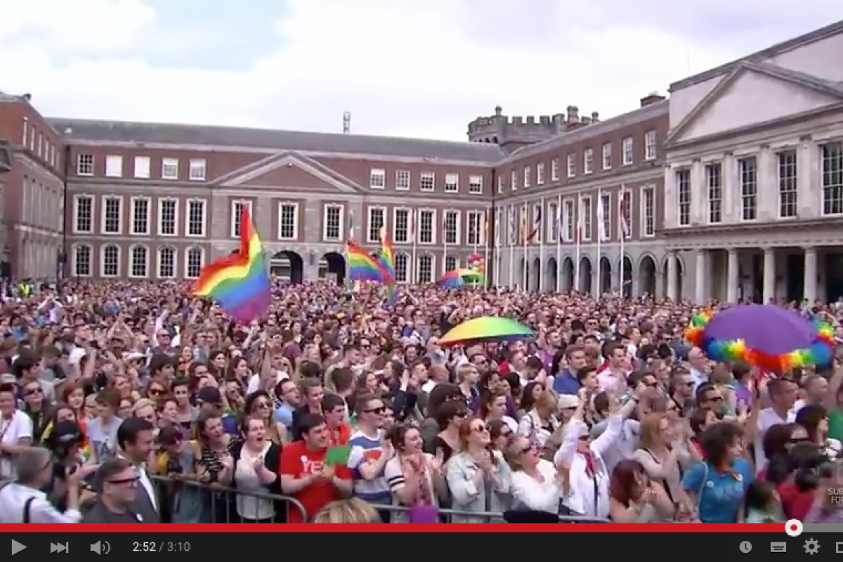 "Ireland votes to legalise gay marriage", Screenshot YouTube