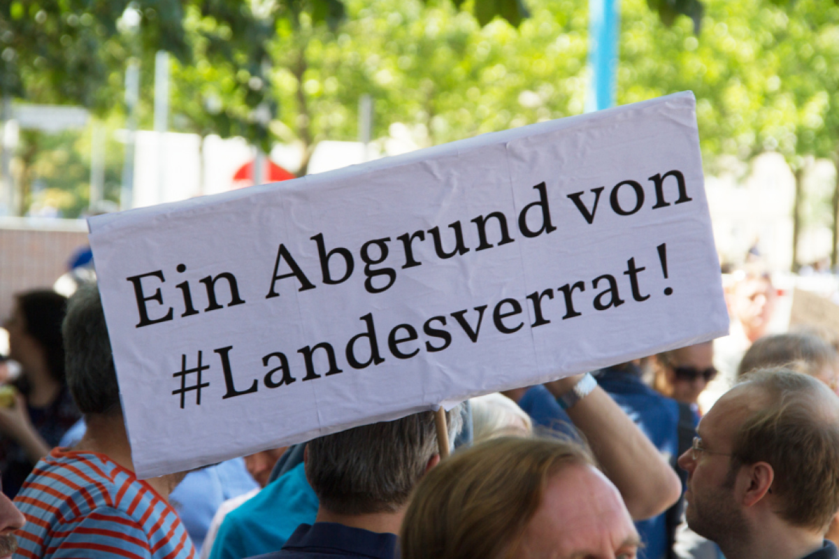 Auf der Demo für Pressefreiheit am 1.8.2015