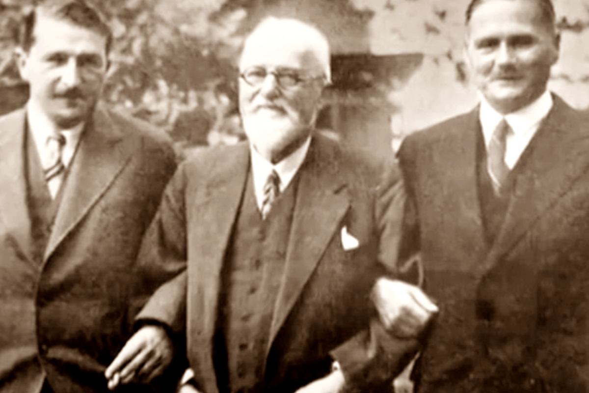 Ludwig Heck mit seinen Söhnen Heinz (li) und Lutz (re)