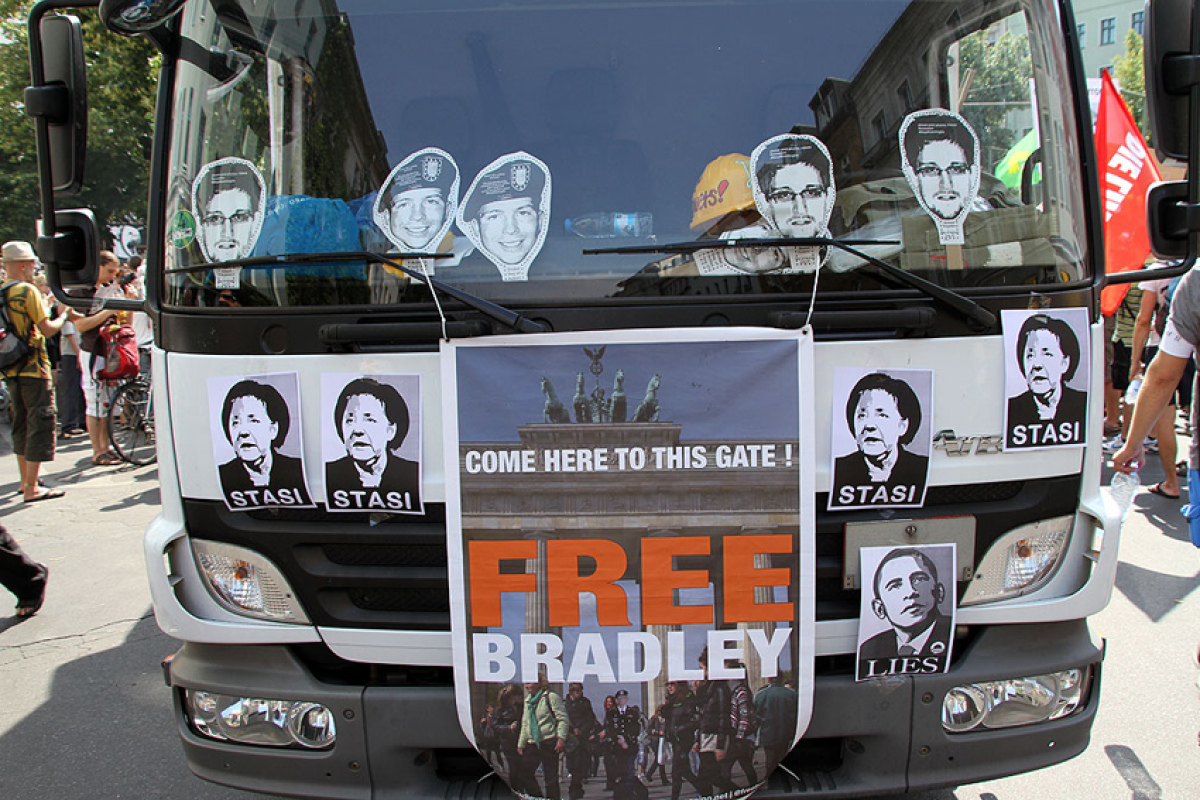 Demo für Manning und Snowden