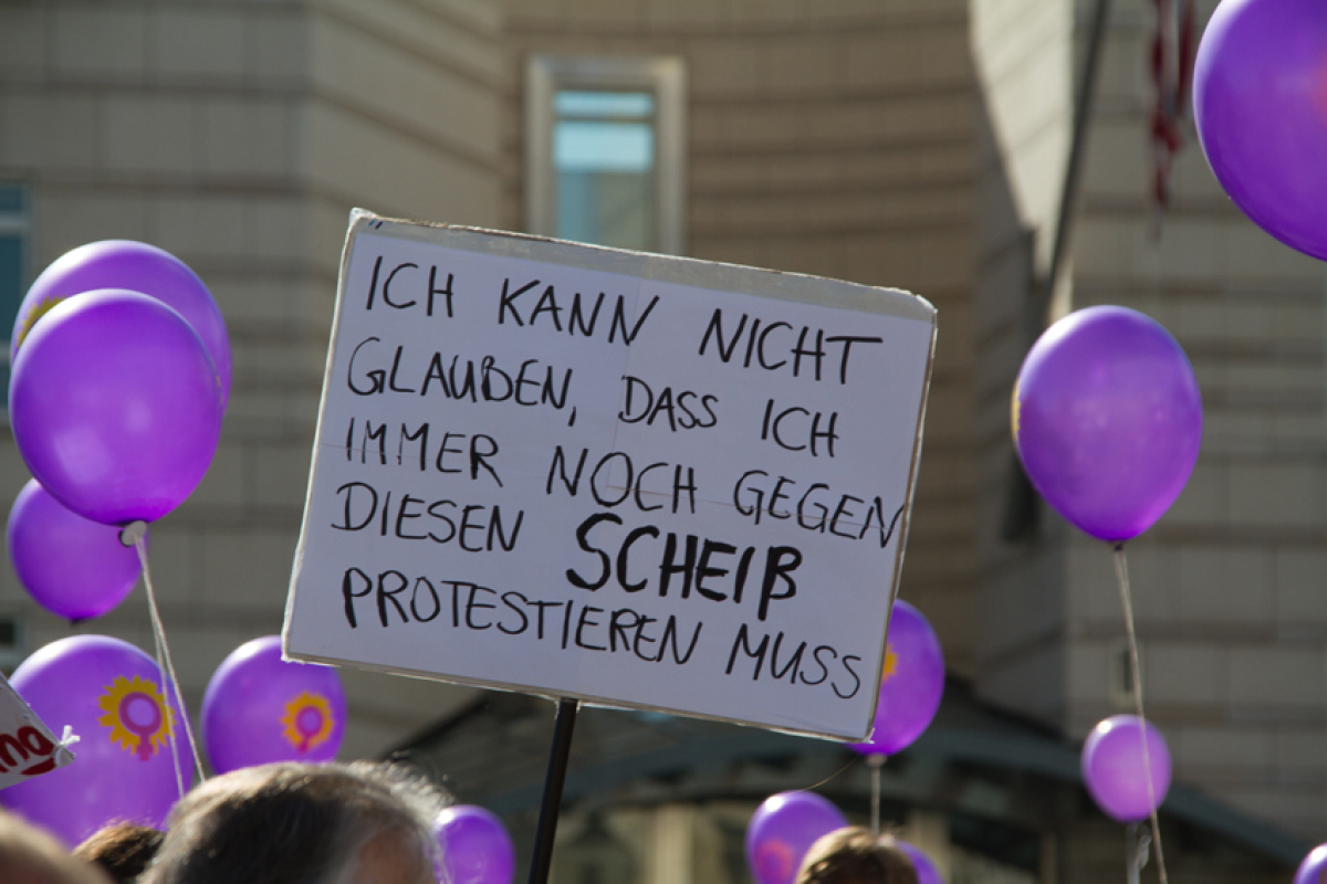 Bei der Demo für sexuelle Selbstbestimmung