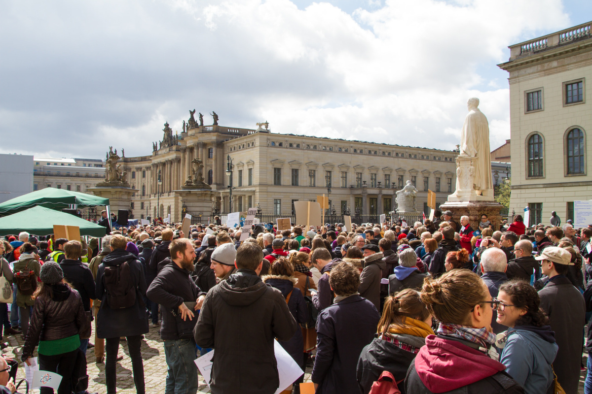 Auftaktveranstaltung beim March for Science 2017 in Berlin