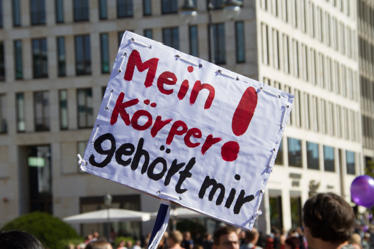 Bei der Demo für sexuelle Selbstbestimmung in Berlin