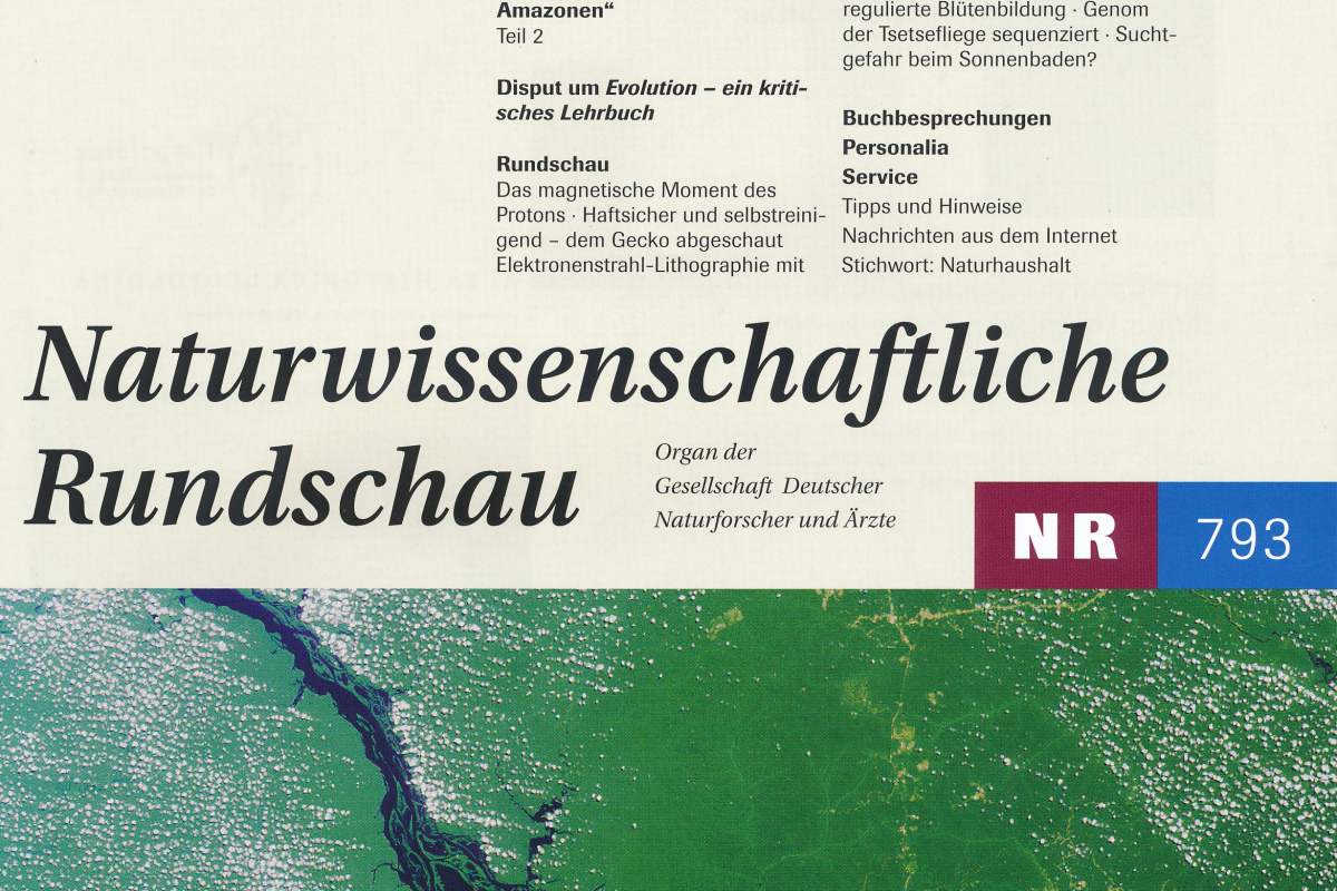 Naturwissenschaftliche Rundschau Heft 7/2014 (Cover)