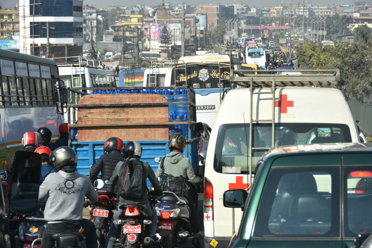 Straßenszene in Kathmandu