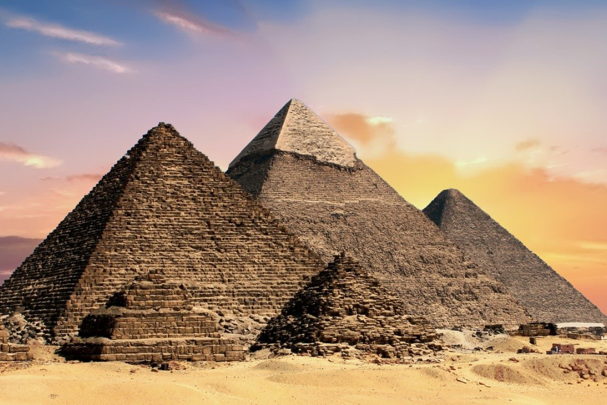 Die Pyramiden von Gizeh in Ägypten