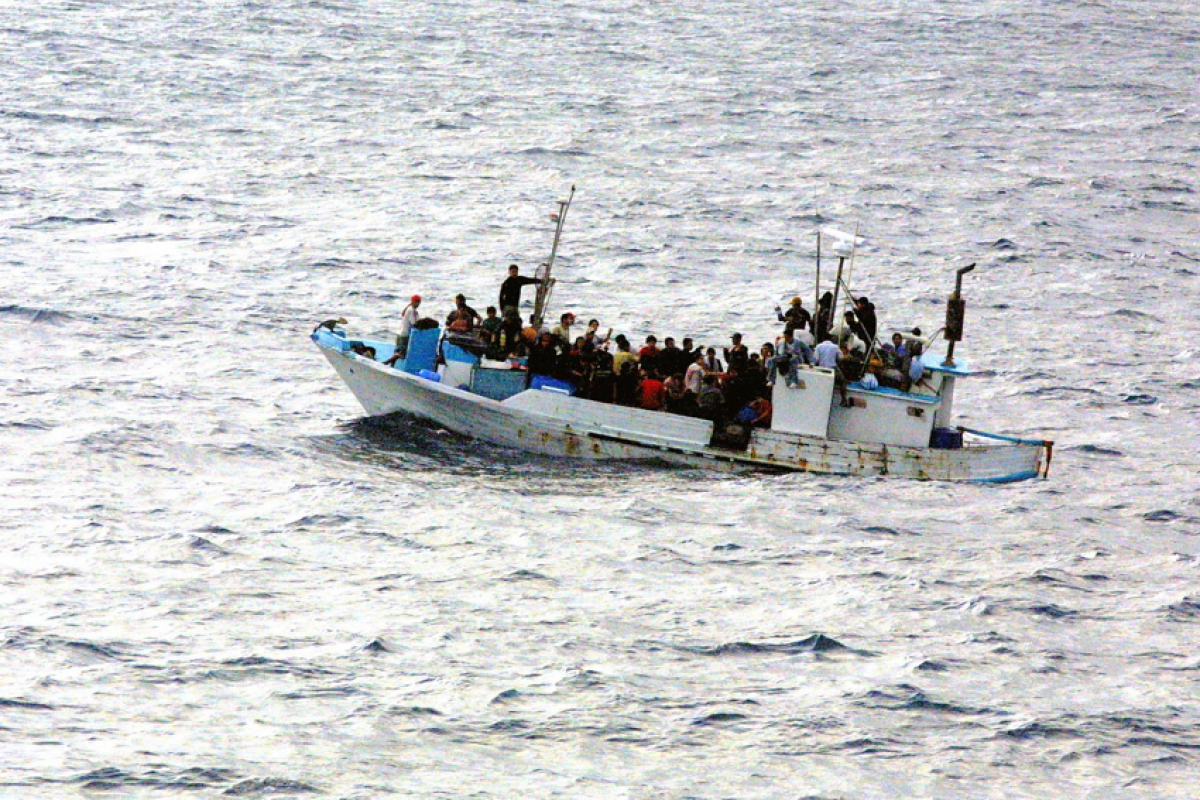 überfülltes Flüchtlingsboot